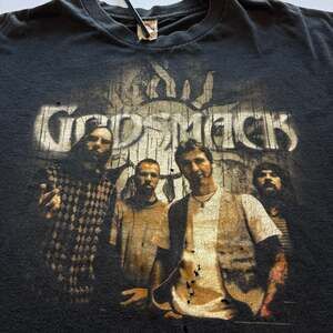 Godsmack Shirt Adult XL Black Band Tee Rock Band Tour Smack This IV Y2K Thrashed